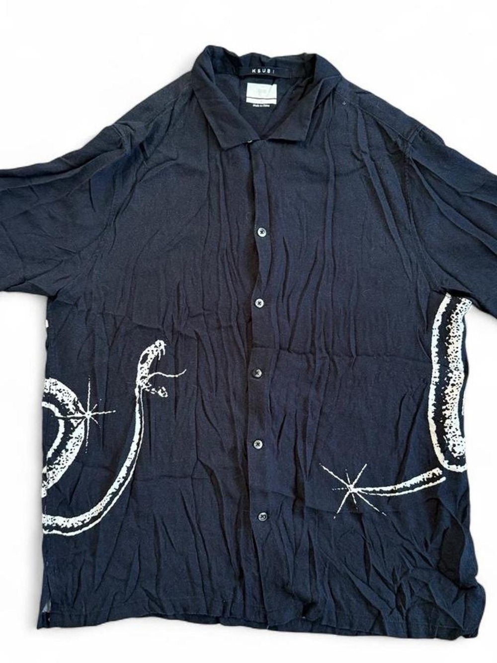 Ksubi Black Serpent Short Sleeve Shirt